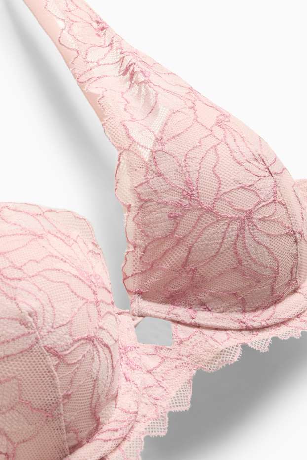 Femmes - Soutien-gorge avec armatures - PLUNGE - ampliforme - rose