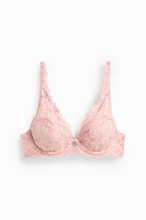 Femmes - Soutien-gorge avec armatures - PLUNGE - ampliforme - rose
