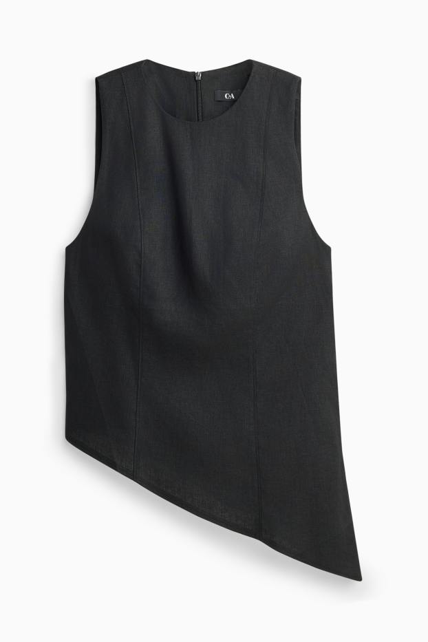 Damen - Blusentop - schwarz