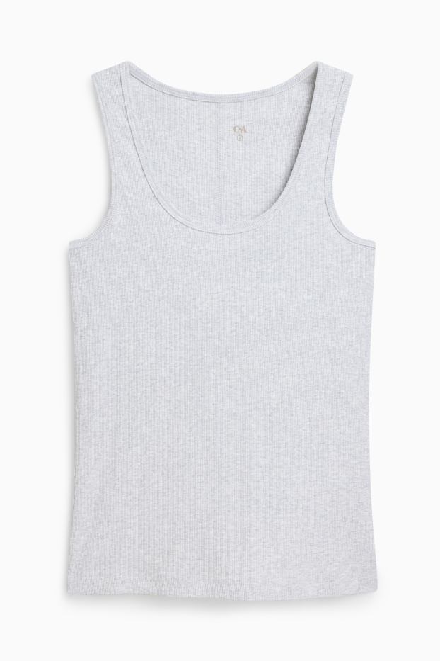 Women - Top - ribbed - gray