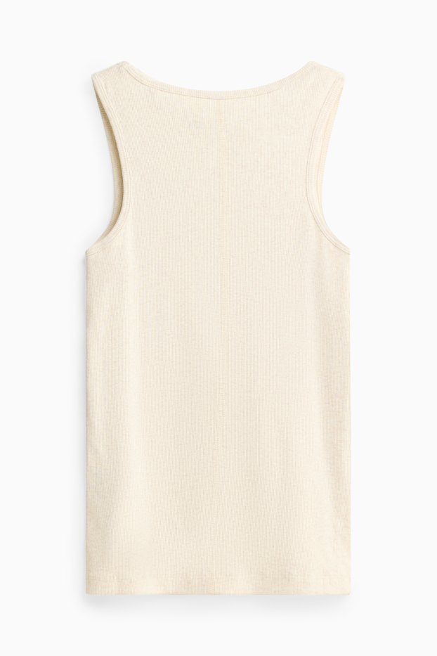 Women - Top - ribbed - creme