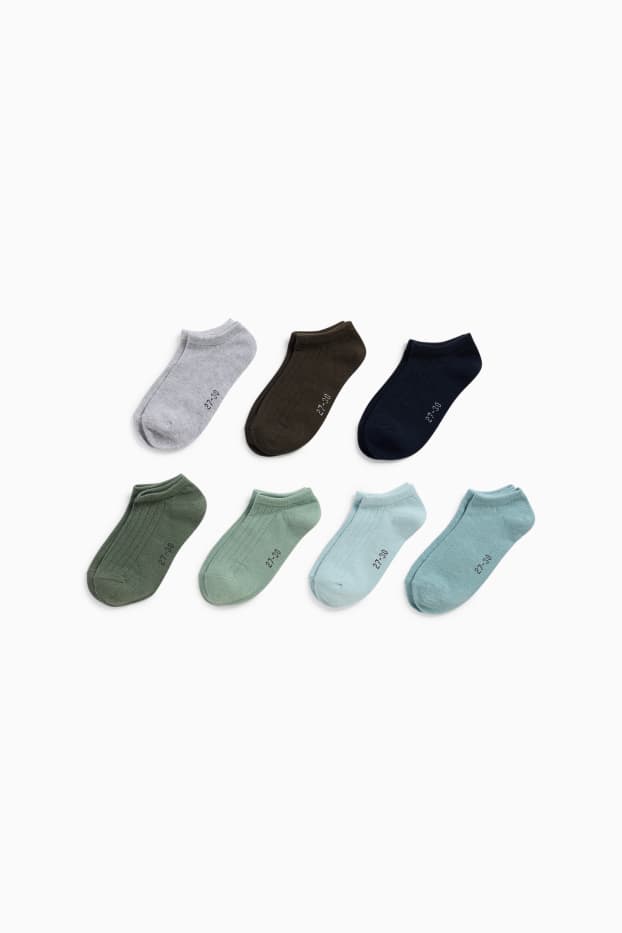 Enfants garçons - Lot de 7 paires - socquettes de sport - gris
