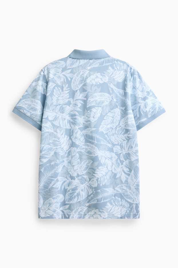 Pánské - Polokošile - regular fit - se vzorem - světle modrá