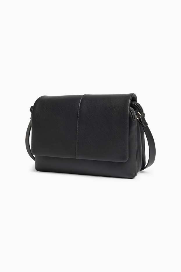 Dámské - Taška přes rameno - imitace kůže - černá