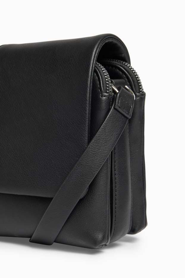 Dámské - Taška přes rameno - imitace kůže - černá