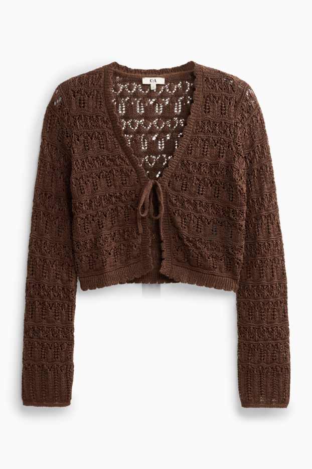 Femmes - Gilet en maille - marron