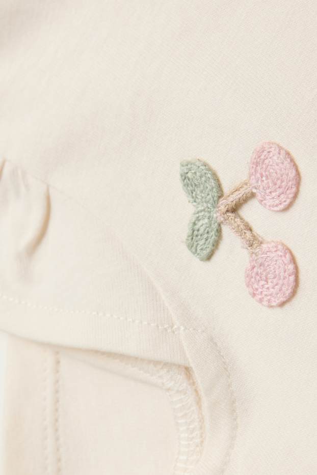 Baby: meisjes - Fruit - baby-T-shirt - crème wit