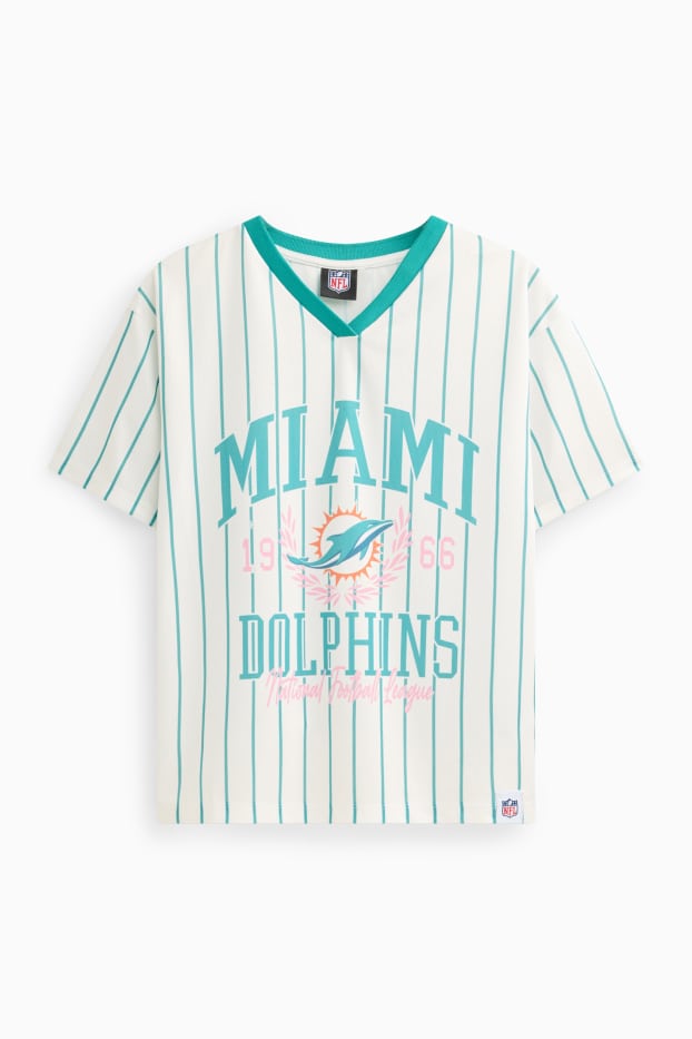 Children Girls - T-shirt - white / turquoise