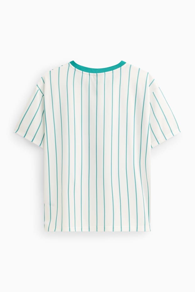 Children Girls - T-shirt - white / turquoise