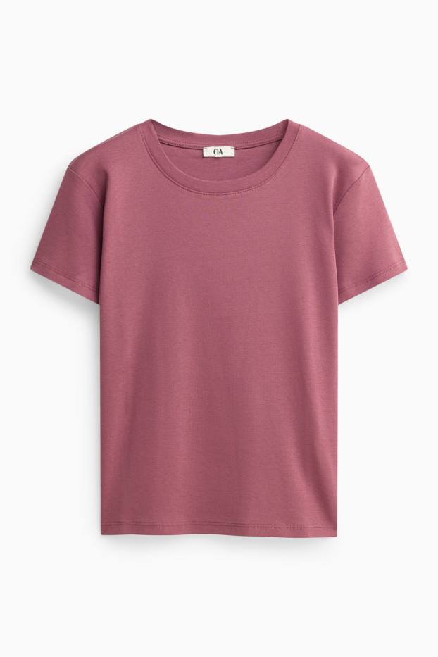 Damen - T-Shirt - Relaxed Fit - lila