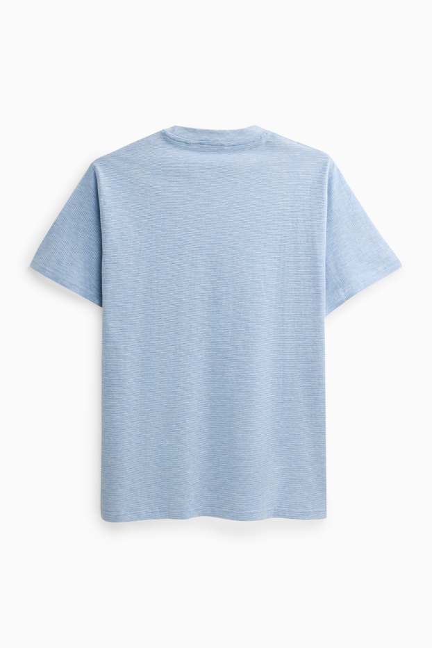 Herren - T-Shirt - Regular Fit - gestreift - blau