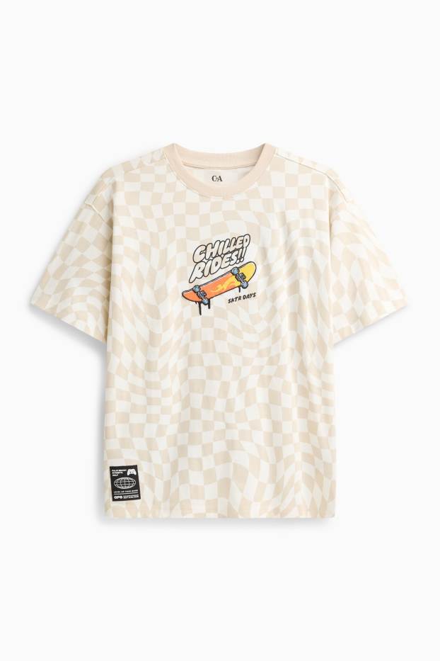 Children Boys - T-shirt - white / beige