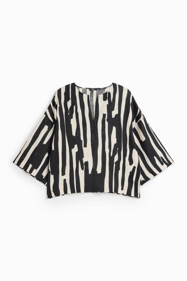 Donna - Camicia - nero / beige