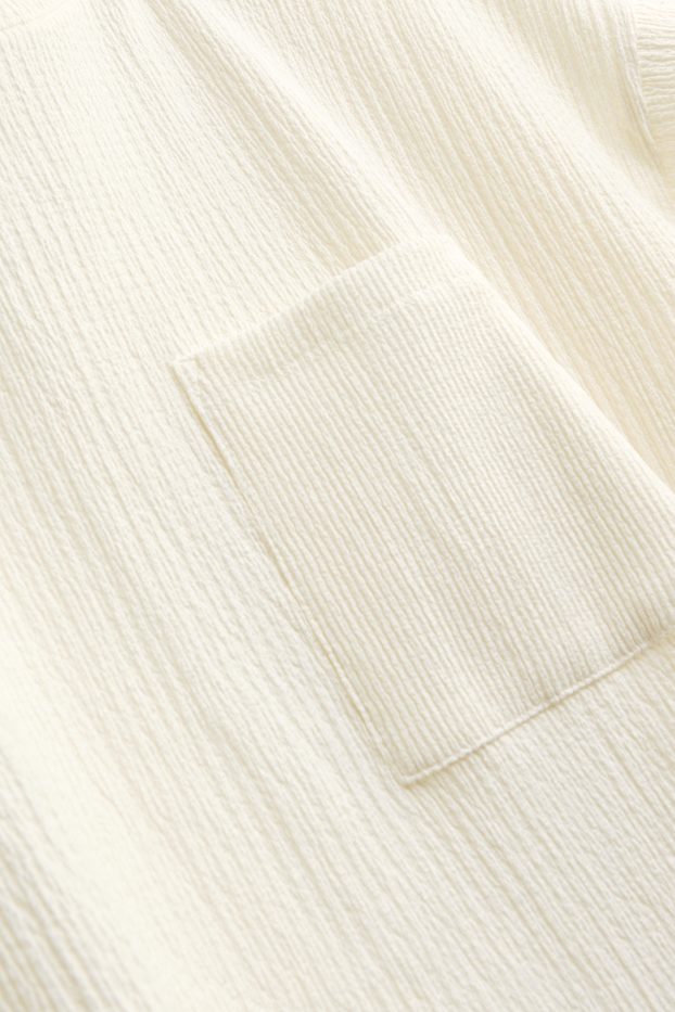 Dona - Samarreta de màniga curta - relaxed fit - texturada - blanc