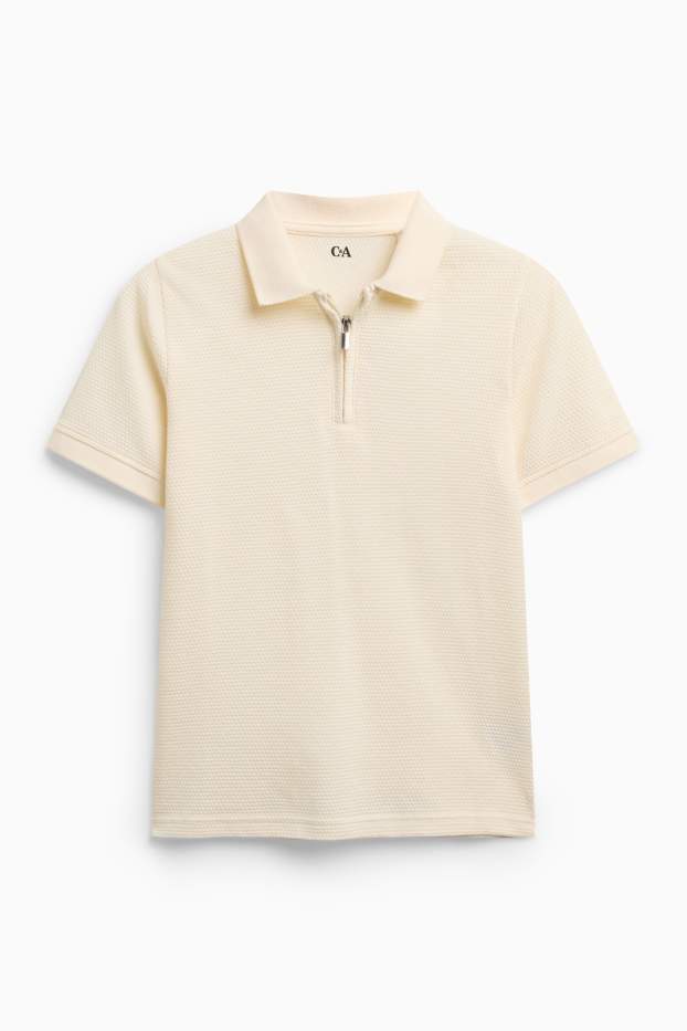 Děti - chlapci - Triko s dlouhým rukávem - krémové barvy