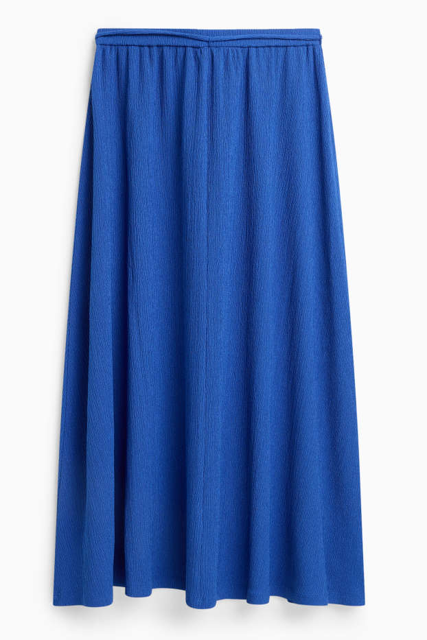 Women - Skirt - textured - blue