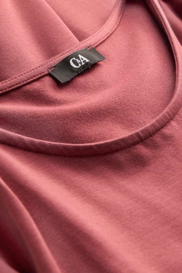 Dona - Samarreta de mànigues curtes - regular fit - vermell