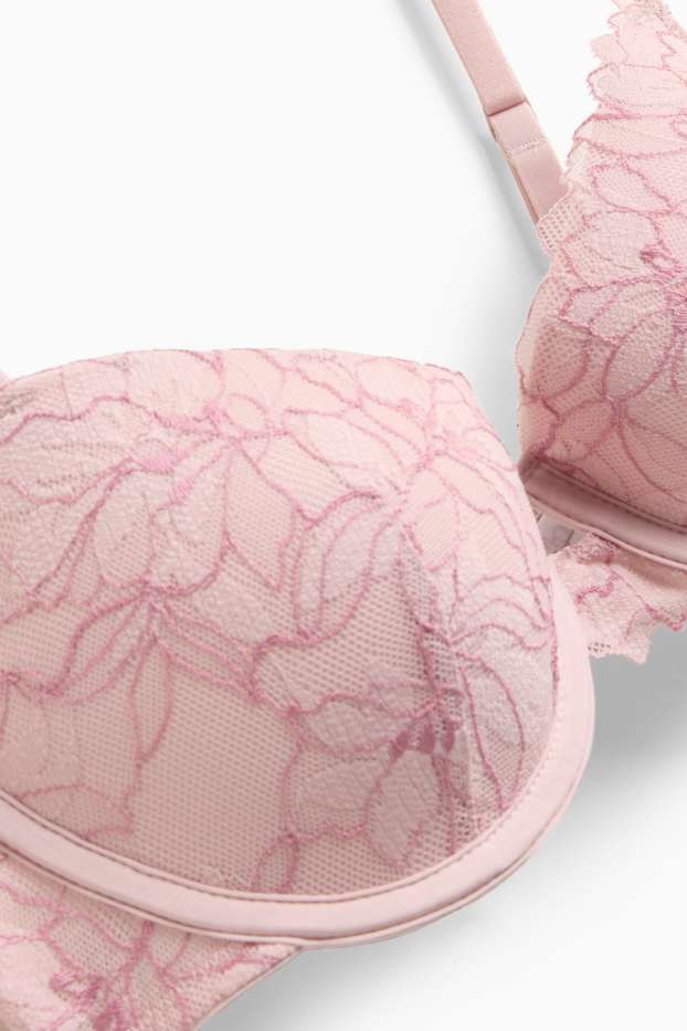 Damen - BH mit Bügel - DEMI - wattiert - rosa