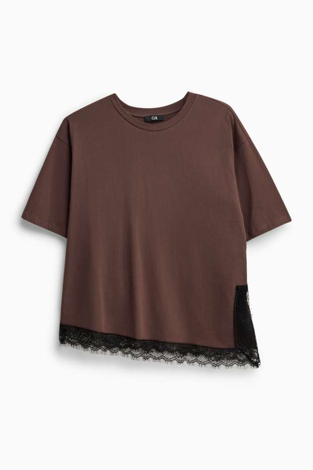 Damen - T-Shirt - Regular Fit - braun