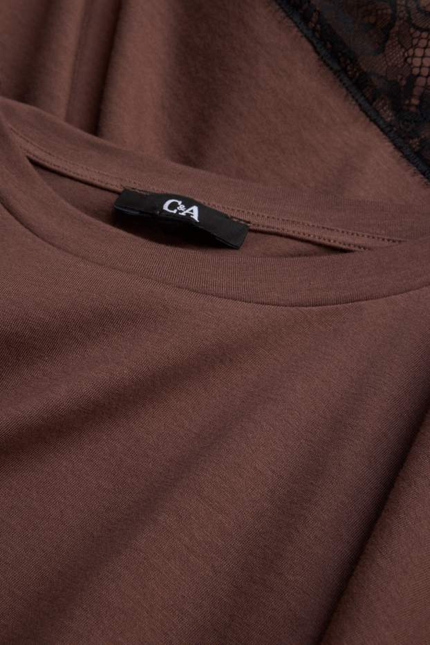 Damen - T-Shirt - Regular Fit - braun