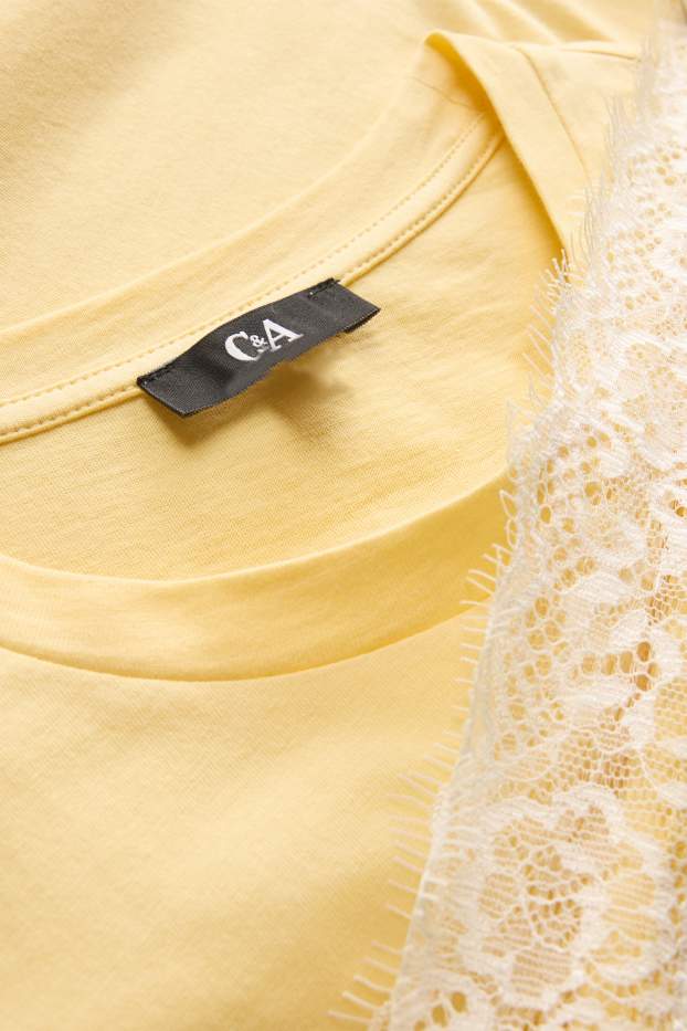 Damen - T-Shirt - Regular Fit - gelb
