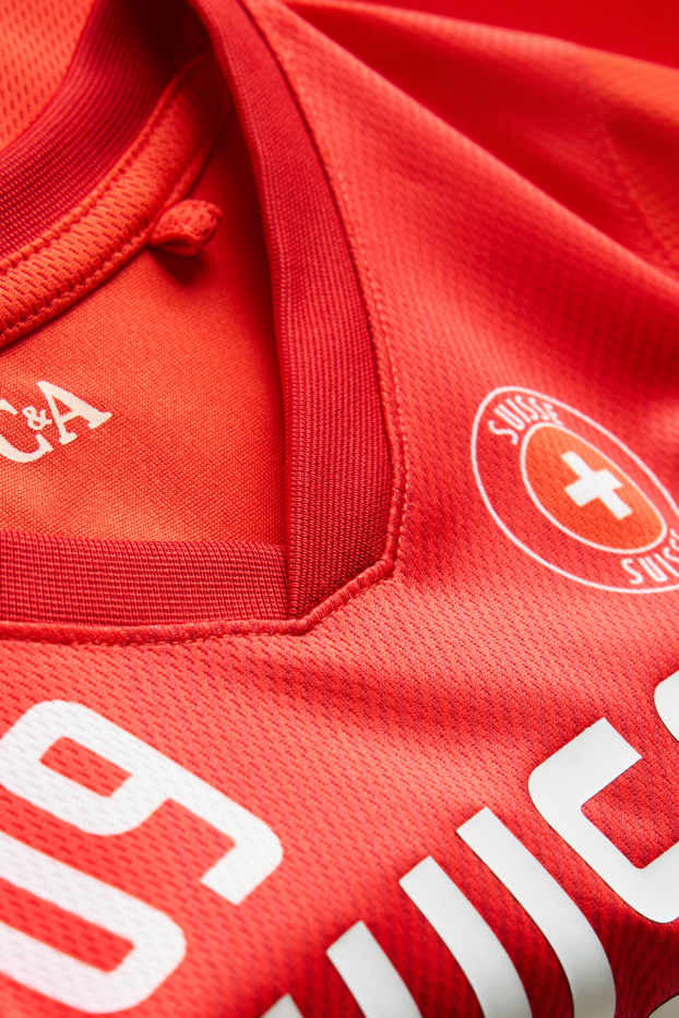 Children Boys - Switzerland - short sleeve T-shirt - red