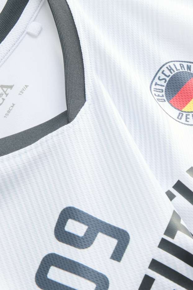 Kinder Buben - Deutschland - Kurzarmshirt - weiß