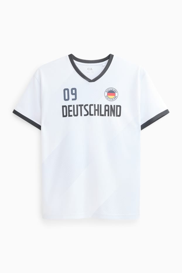 Kinder Buben - Deutschland - Kurzarmshirt - weiß
