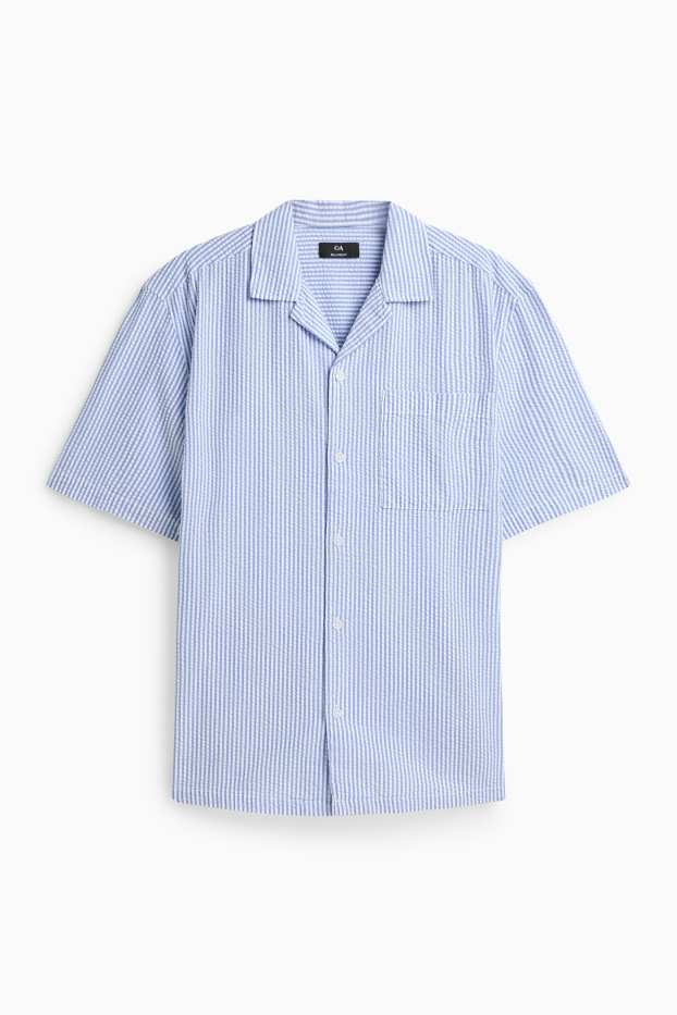 Bărbați - Cămașă - alb / albastru