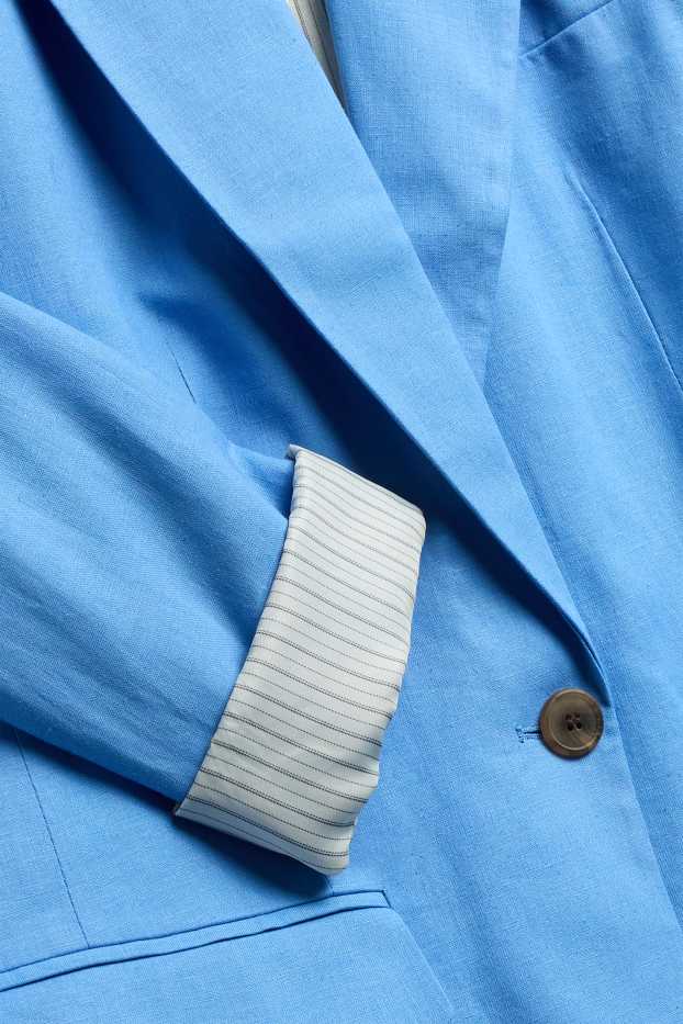 Women - Business blazer with linen content - regular fit - light blue