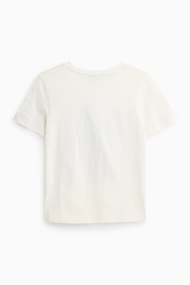 Damen - T-Shirt - Regular Fit - cremeweiß