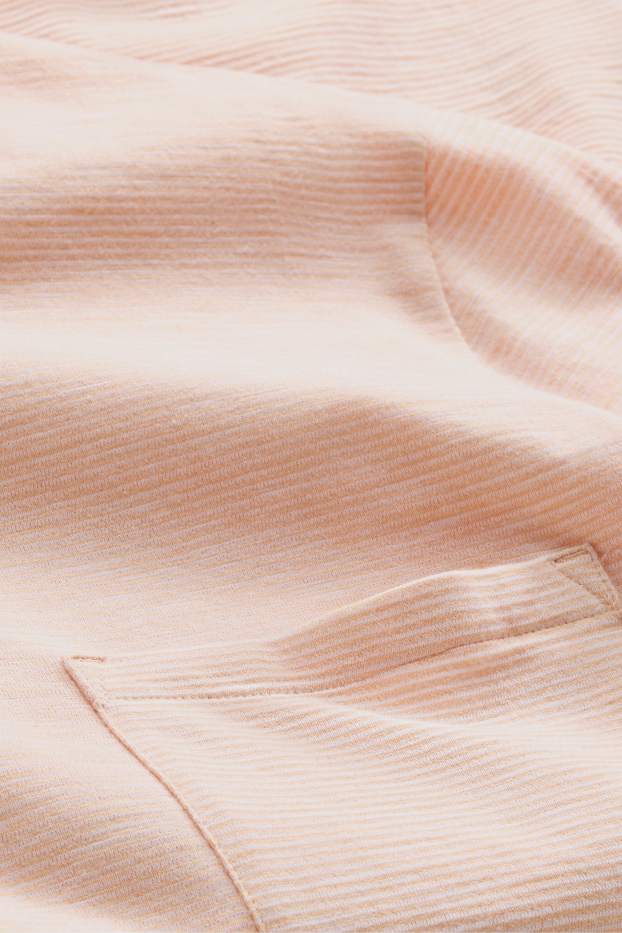 Herren - T-Shirt - Regular Fit - gestreift - orange