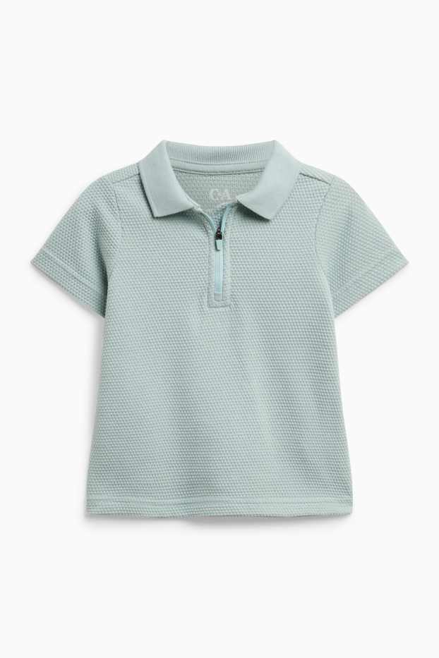 Kinder Jungen - Poloshirt - strukturiert - hellblau