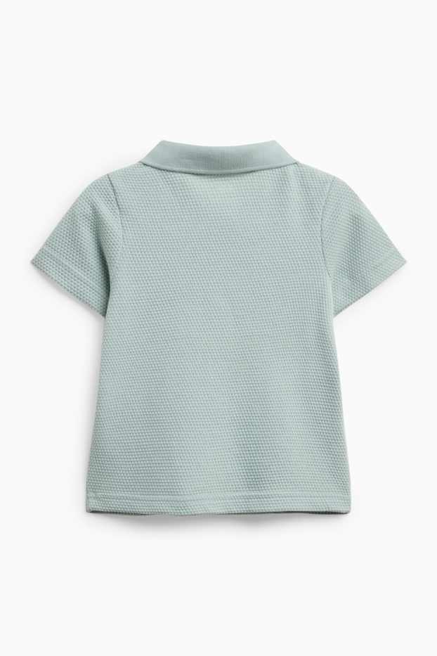 Kinder Jungen - Poloshirt - strukturiert - hellblau