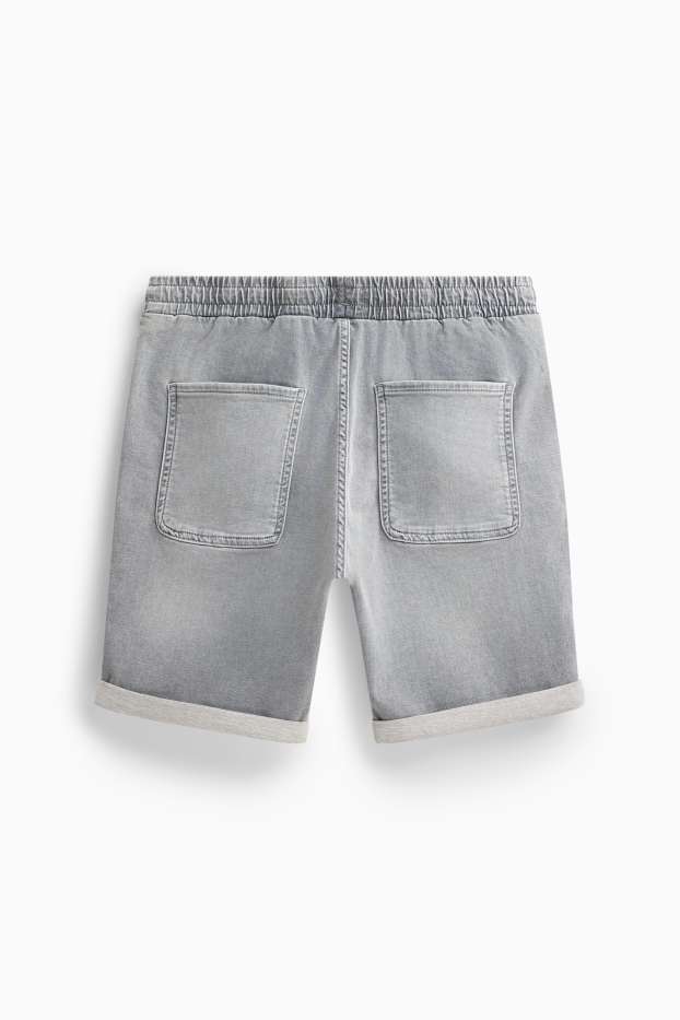 Bărbați - Pantaloni scurți de blugi - denim-gri