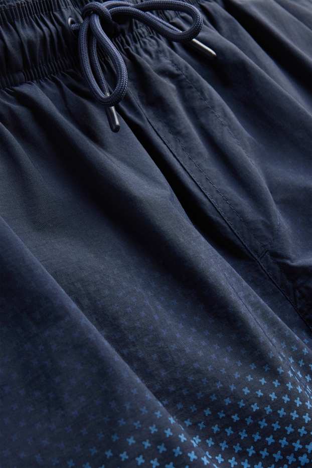 Hommes - Short de bain - à motif - bleu foncé
