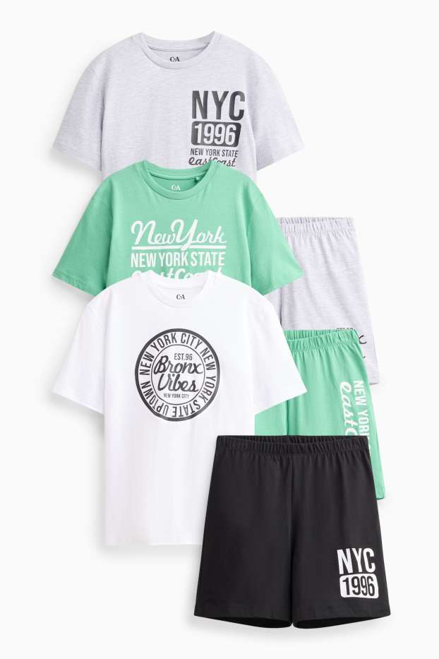 Děti - chlapci - Pyžamo - šedá/zelená