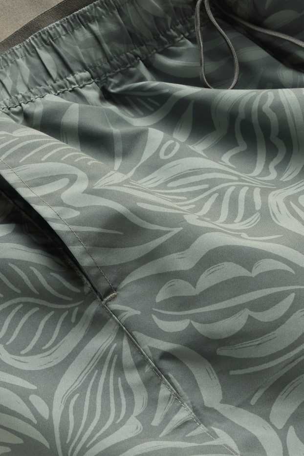 Heren - Zwemshort - met patroon - groen