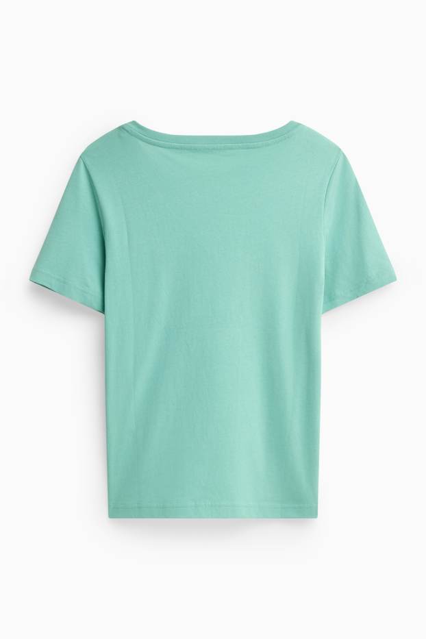 Women - V-neck T-shirt - regular fit - turquoise