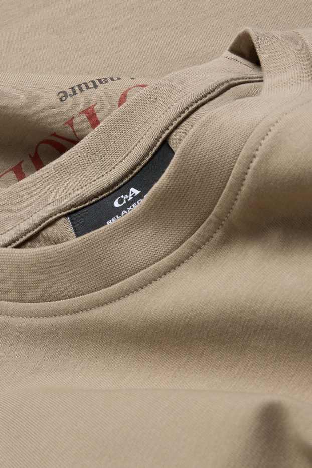 Herren - T-Shirt - Relaxed Fit - hellbraun