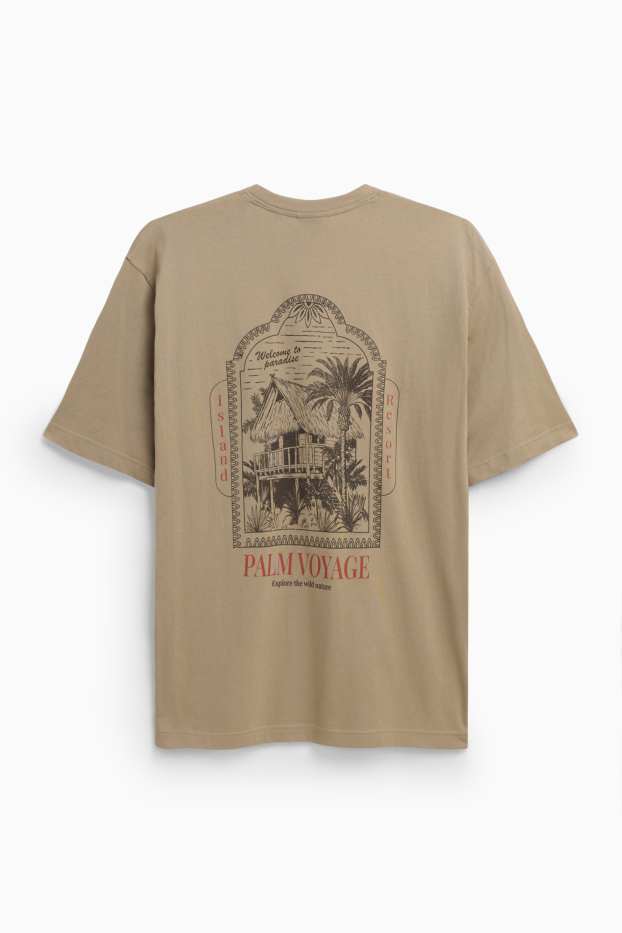 Herren - T-Shirt - Relaxed Fit - hellbraun