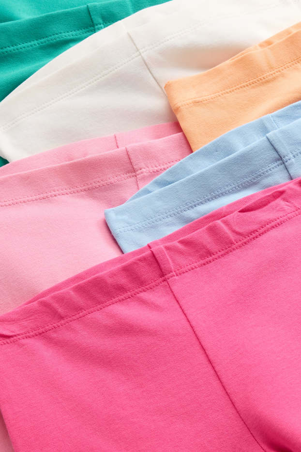 Děti - dívky - Cyklistické šortky - zelená/růžová