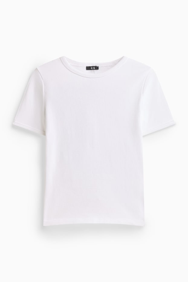 Women - T-shirt - slim fit - white