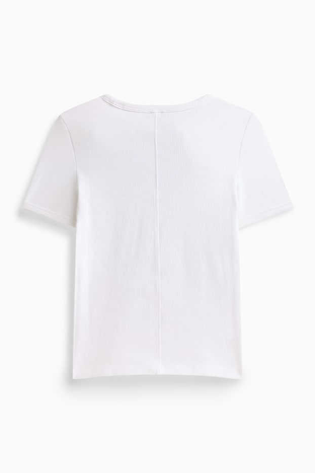 Women - T-shirt - slim fit - white