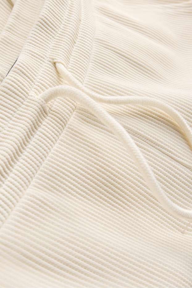 Men - Shorts - ribbed - cremewhite