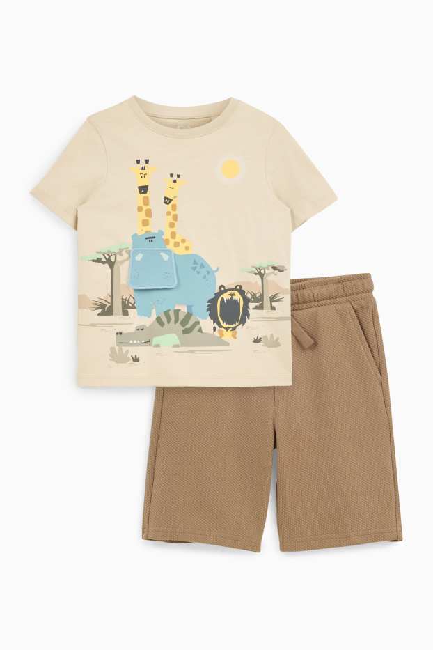 Enfants garçons - Ensemble - marron / beige