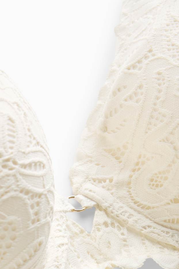 Women - Underwire bra - PLUNGE - padded - cremewhite