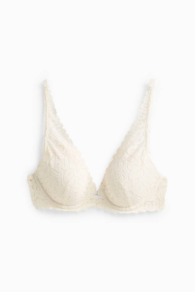 Women - Underwire bra - PLUNGE - padded - cremewhite