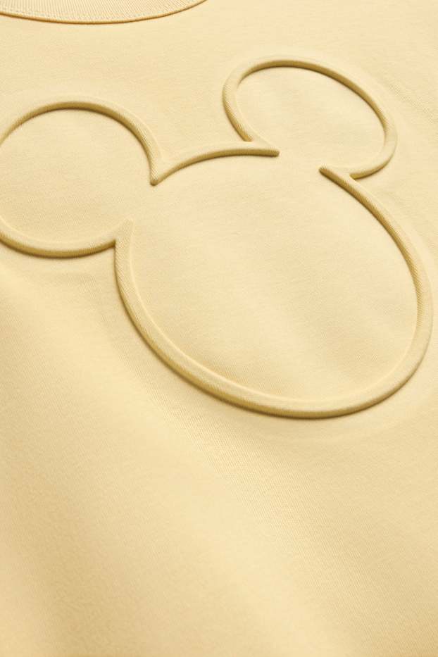 Damen - T-Shirt - Oversized - Micky Maus - gelb