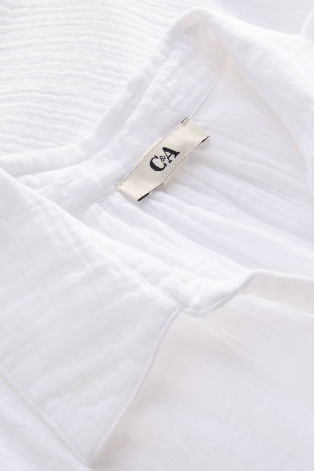 Femmes - Chemisier - texturé - blanc